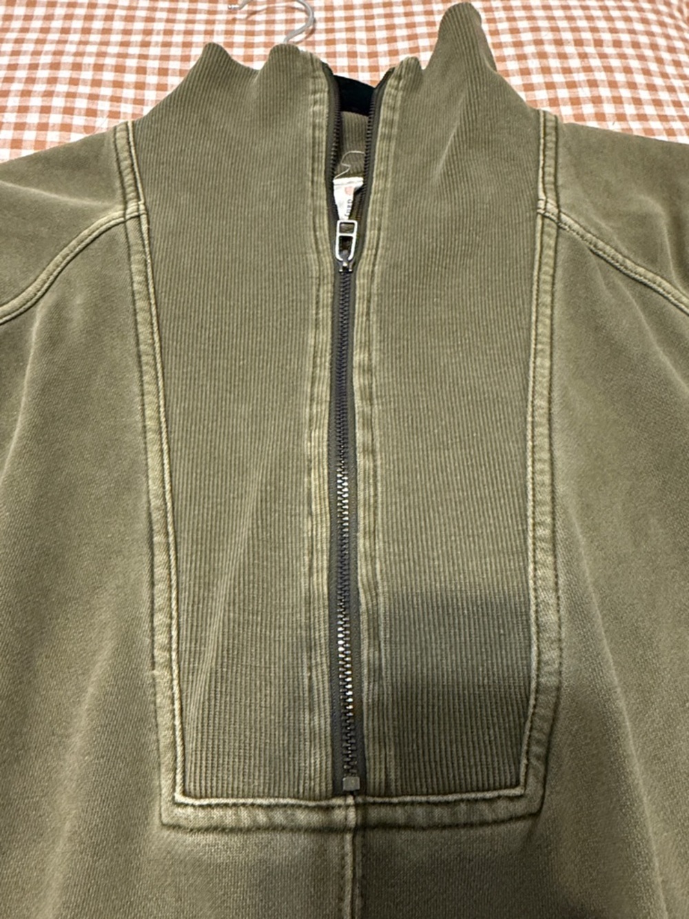 Daily Practice Anthropologie Sleeveless Olive Green Zip-Front Dress - Picture 7 of 7